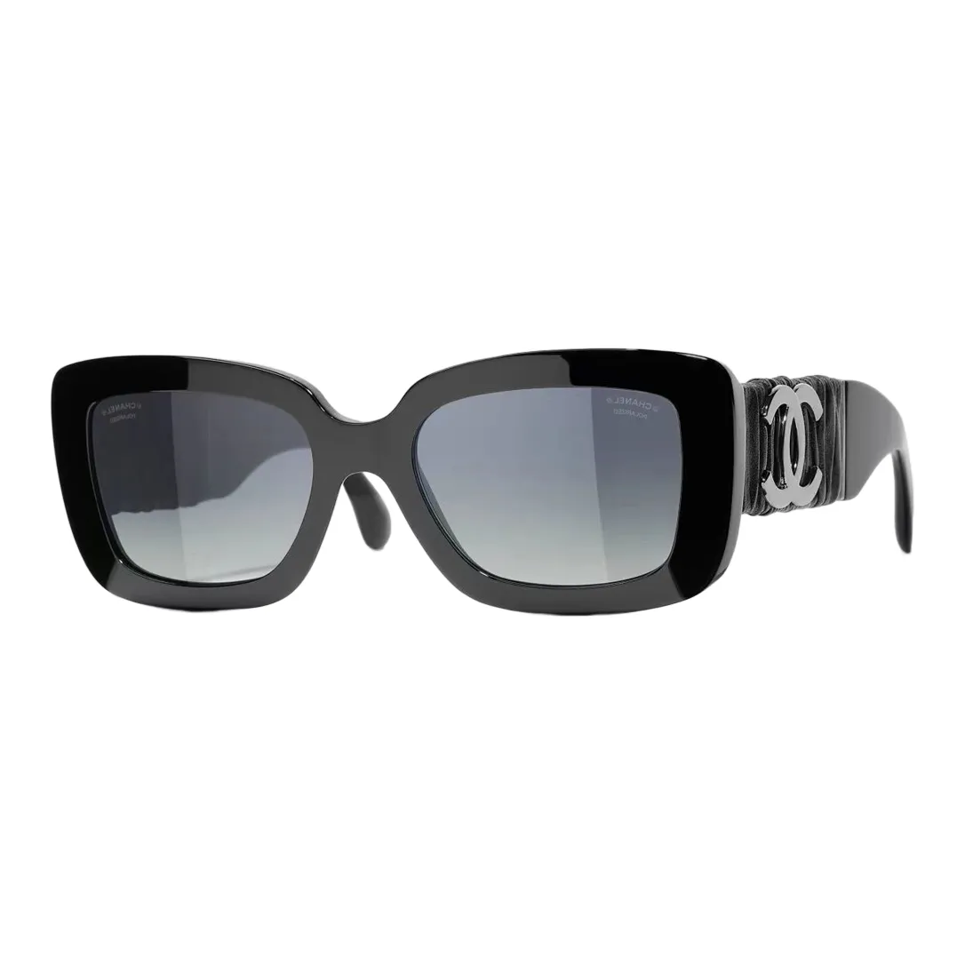 CHANEL Sunglasses Women's Black