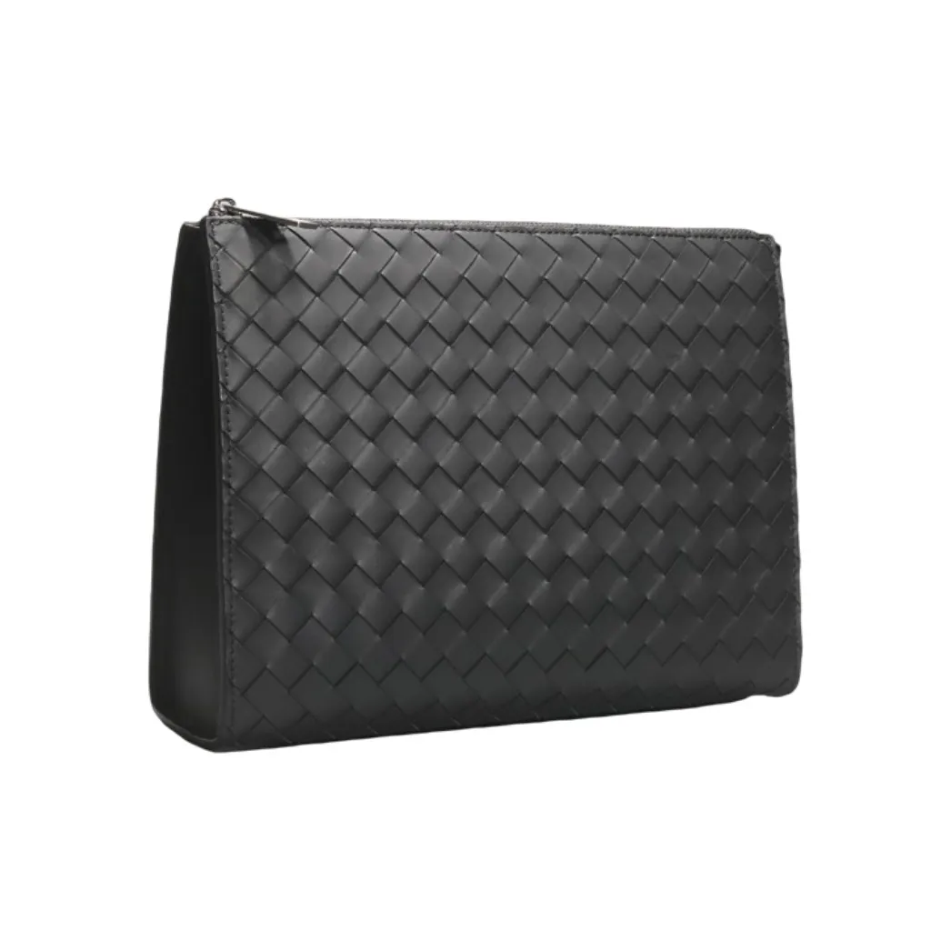 CMLZIUA Клатч из коровьей кожи унисекс черный