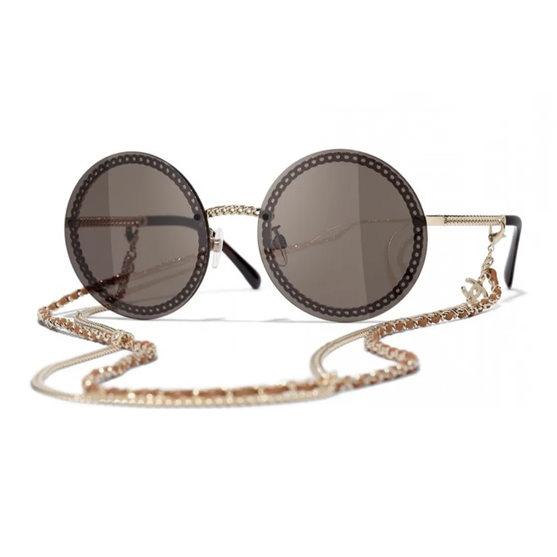 CHANEL Round Sunglasses Women's