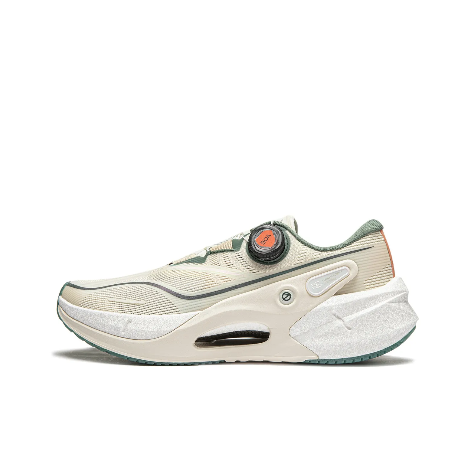 LINING Furious Rider 7,0 PRO V2 Low Топ Беговые кроссовки Мужские Бежево-зеленые