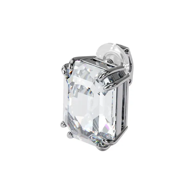 Swarovski 925 Sterling Silver Clip-On Earrings Women's White