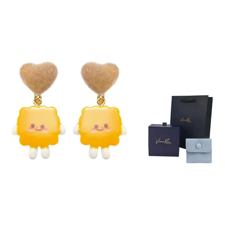 VERENA REINE Металлические серьги Clip ON Желтые Женские