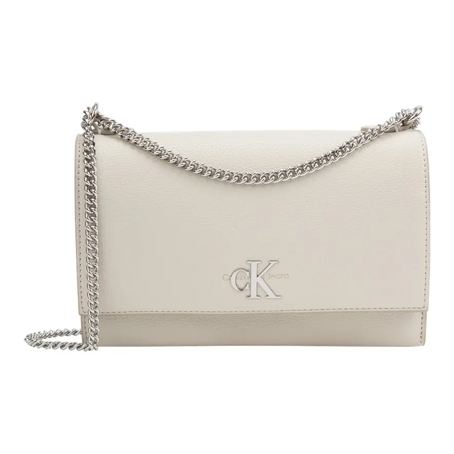 CALVIN KLEIN Искусственная кожа Сумка через плечо Средняя Женская Fluorite Белый