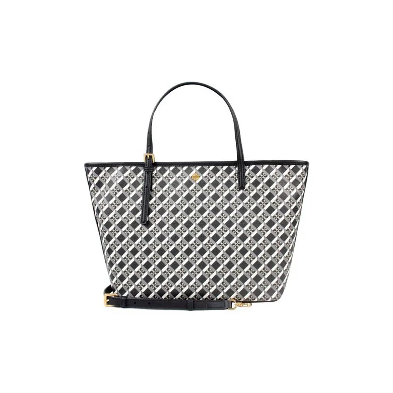 TORY BURCH PVC Тоут Сумка Сумка для покупок Сумка через плечо Сумка Большая Женская Черная