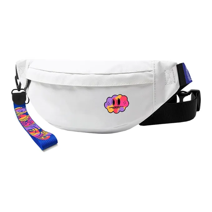 ElevethSign Polyester Sling Bag Regular Unisex White/Black