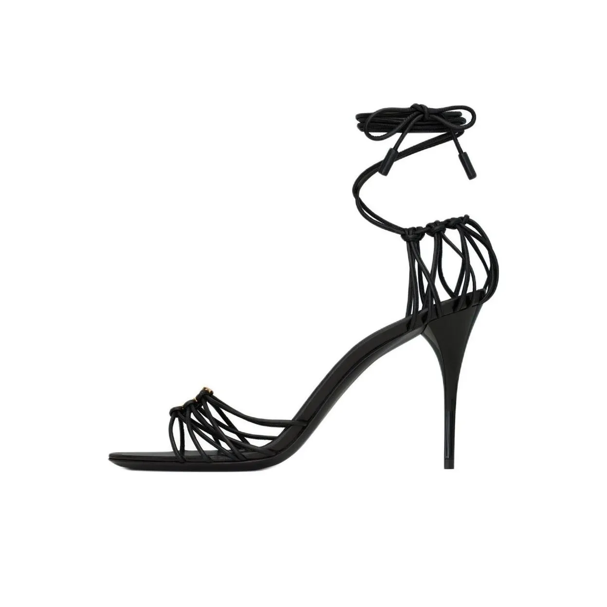 SAINT LAURENT Babylone Logo Plaque Sandals Women's