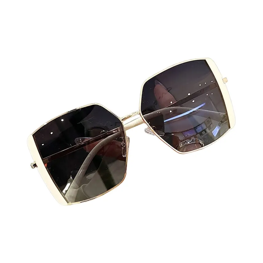 VINEY PC Metal Square Sunglasses Women's