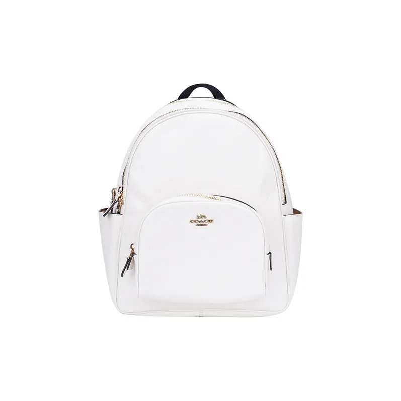 COACH Cow Leather Backpack Large Size Women's White