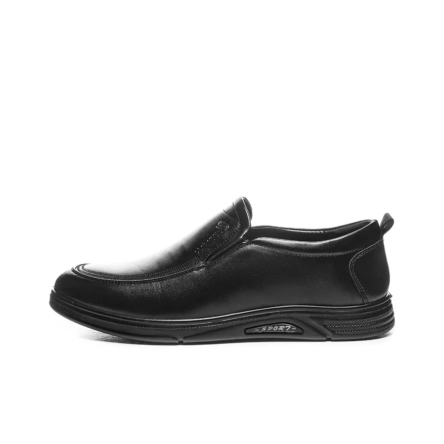 Warrior Business Casual Dress Anti Slip And Wear Resistant Dress Shoes Men's Black