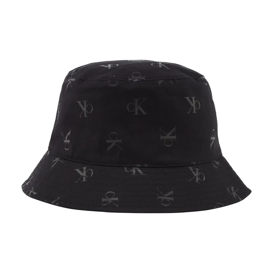 CALVIN KLEIN 100% Cotton Bucket Hats Unisex Space Black