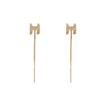 Серьги-подвески FEO с цирконием женские