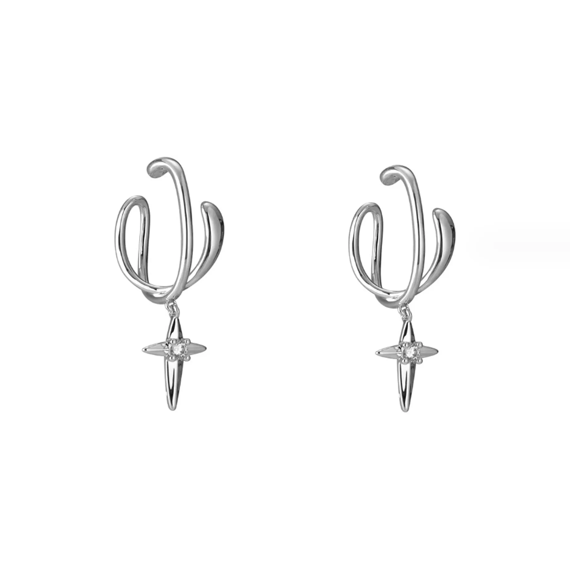 AUGUST HARMONY Сплав Нижняя заколка Серьги On Unisex