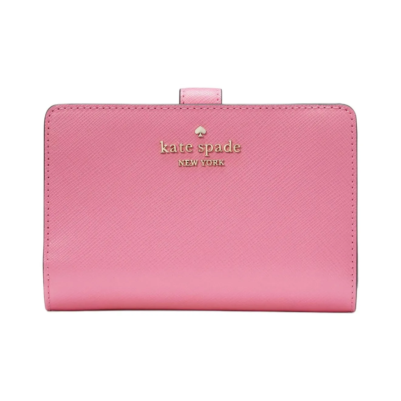 Kate Spade Saffiano Leather Wallet Medium Size Women's Blossom Pink Red