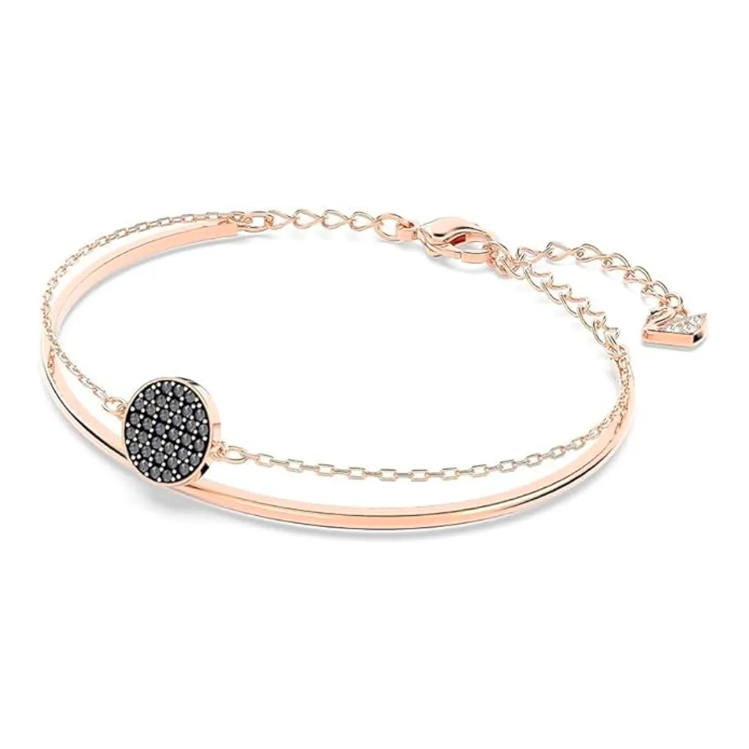 Swarovski Розовое золото с покрытием кристальный браслет женский золотой