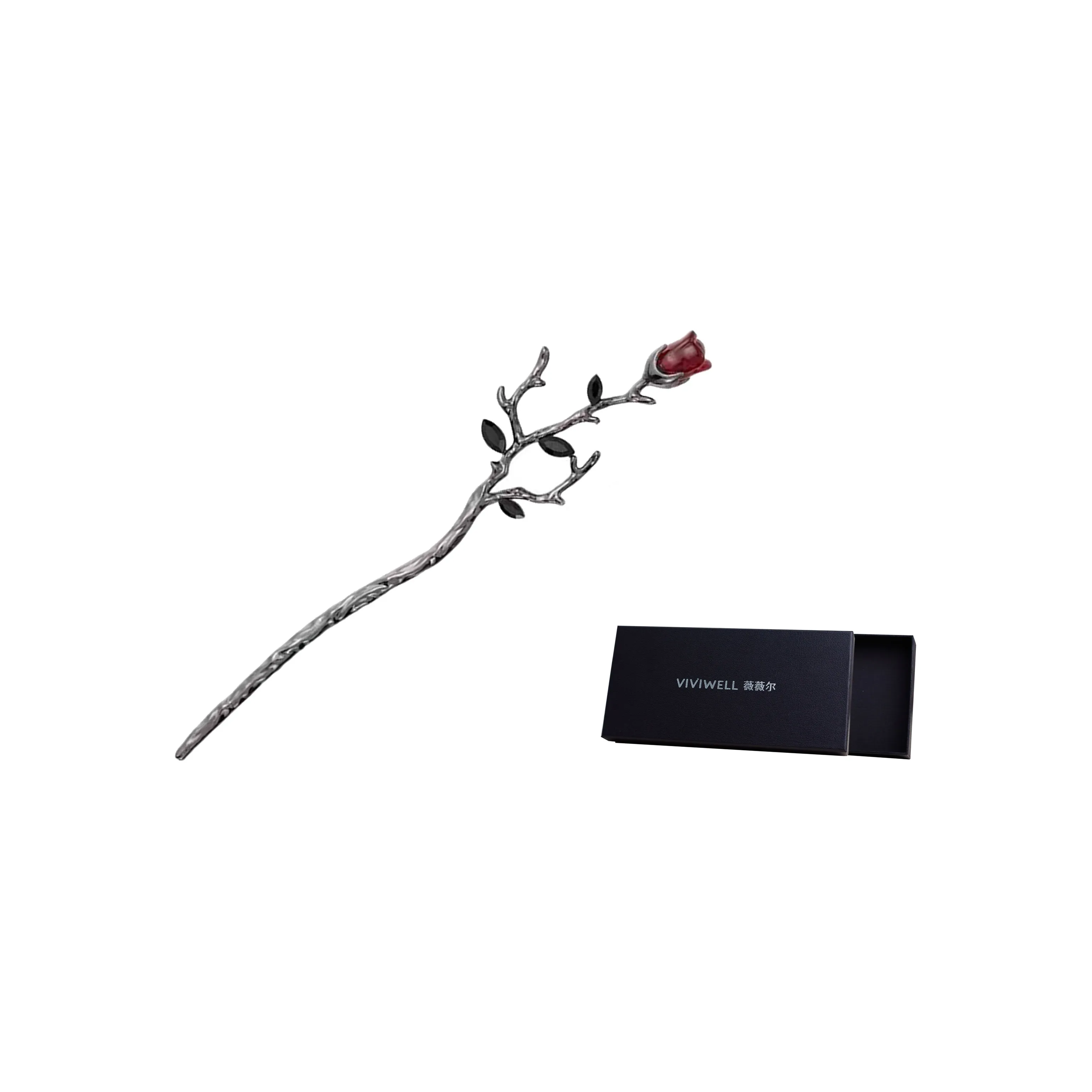 VIVIWELL Hairpins Women's Black Gunmetal