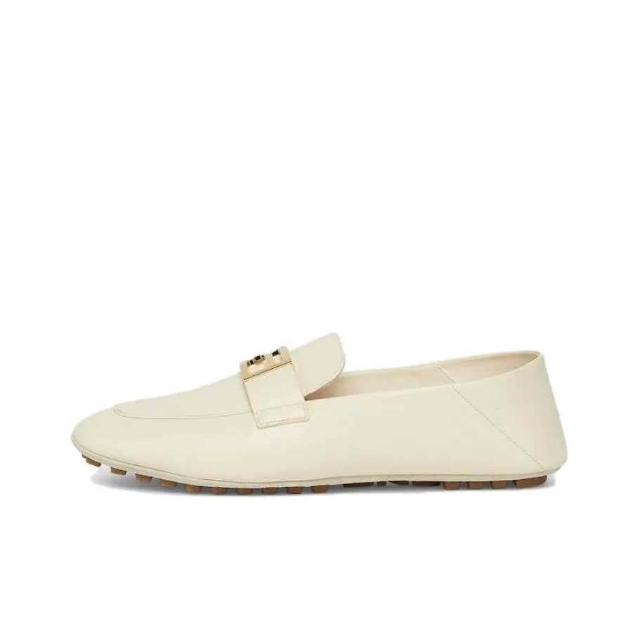 FENDI Logo Plaque Slip-On Loafers Women's
