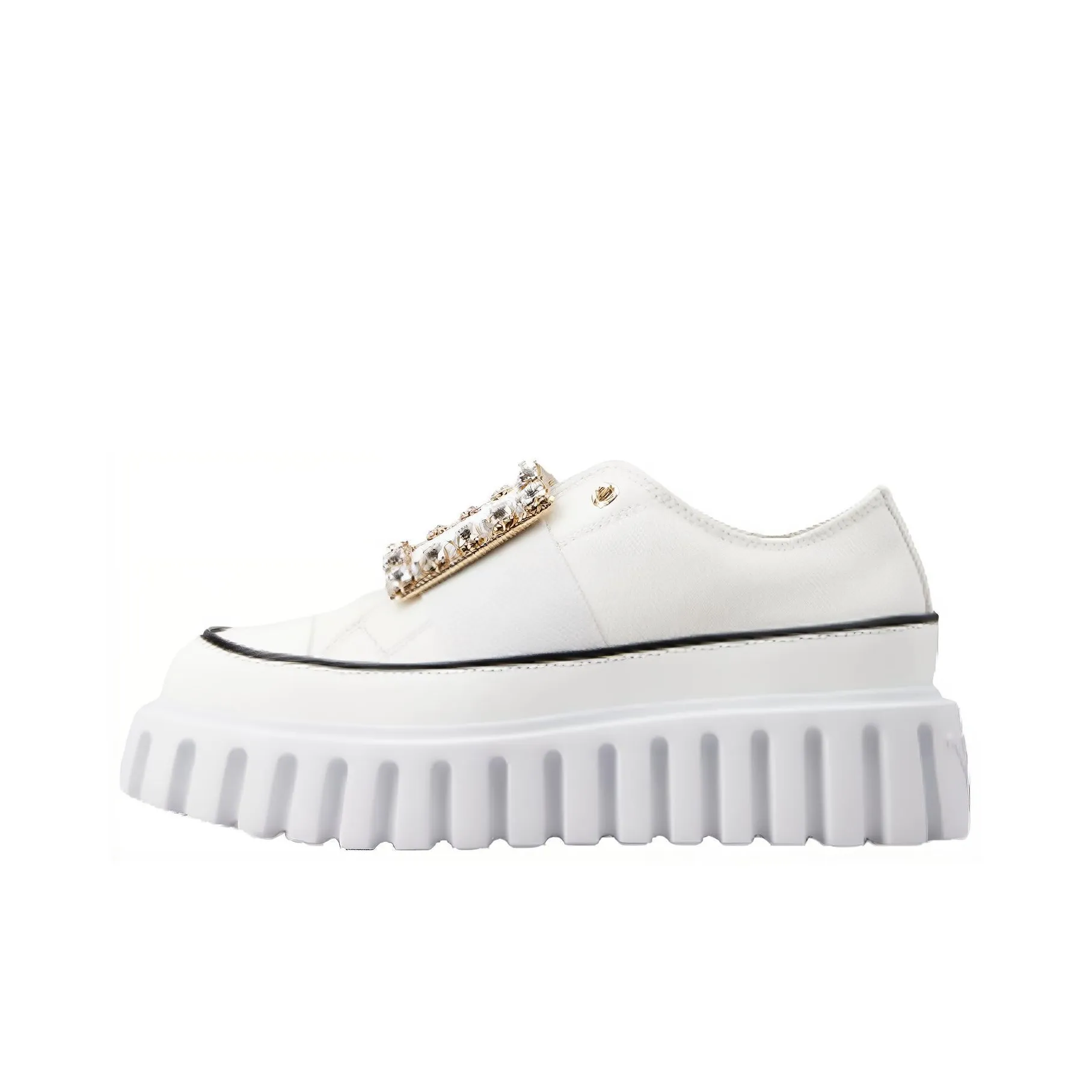 Roger Vivier Viv' Go Thick Low Top Casual Shoes Women's White