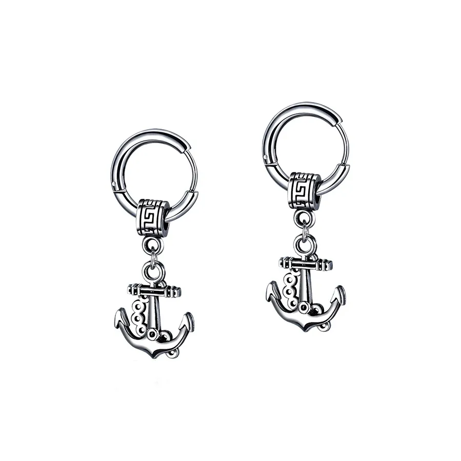 FOREVER MELODY Титановая сталь сплав серьги мужской серебряный