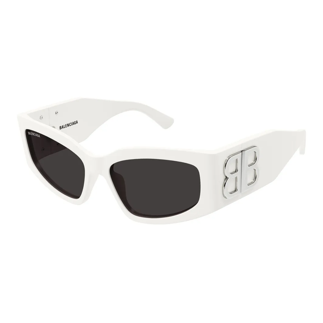 Balenciaga Recycled Acetate Irregular Shape Sunglasses Women's White