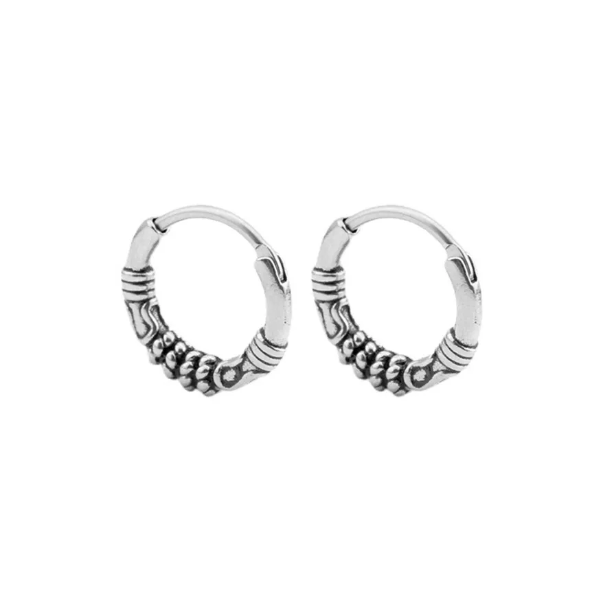 FOREVER MELODY Серьги из титанового стального сплава Мужские Серебряные