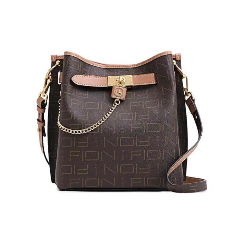 FION PVC ведрообразная сумка сумка через плечо сумка на плечо большая женская сумка кофейный и верблюжий