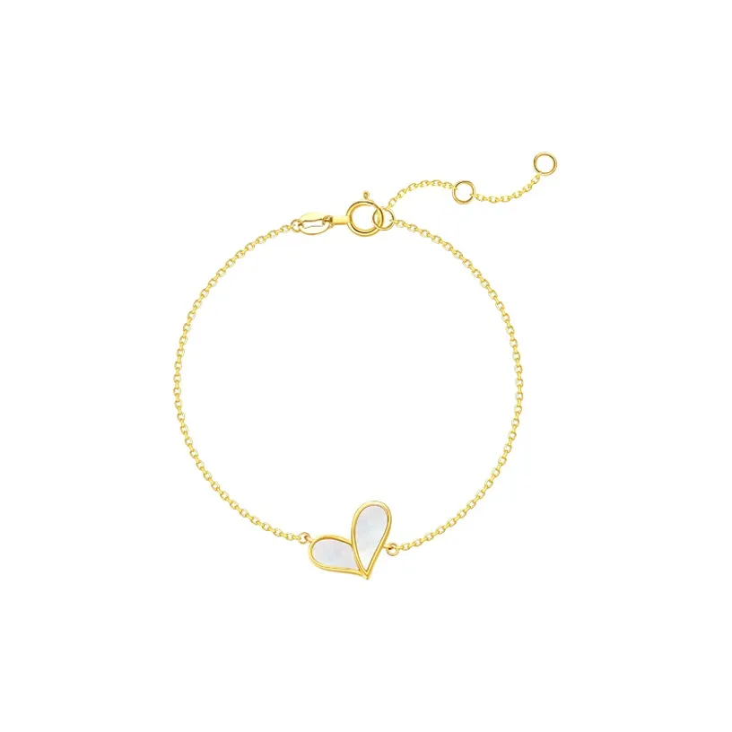 FANCI 18K Gold Inlay White Mother Of Pearl Red Agate Bracelets Women's Gold
