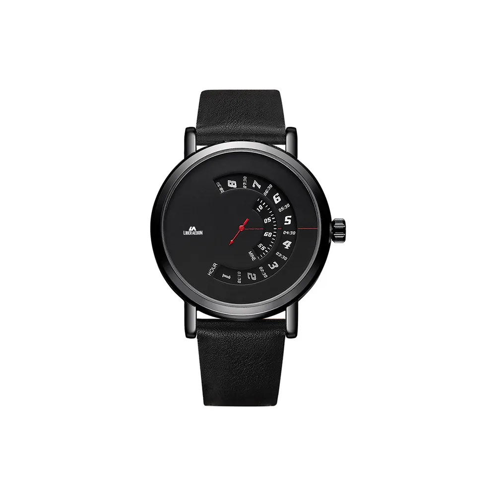 LIBER AEDON Кварцевый механизм Мужские часы 41 мм Черный
