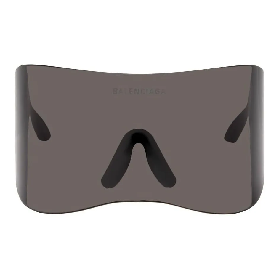 Balenciaga Nylon Irregular Shape Sunglasses Men's Black