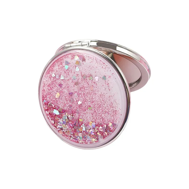 Shit LUSH Песочный Мини Круглый Зеркальце Двойной Слой Макияж Зеркало Практичное Портативное Мини Зеркальце Складное Студенческое Портативное