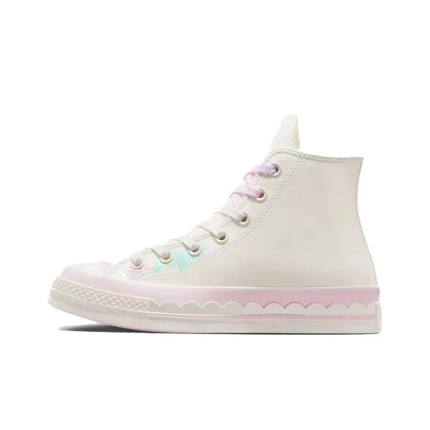 Converse 1970s High Top Canvas Shoes Unisex White Pink Конверс 1970s Высокие Кеды Унисекс Белый Розовый