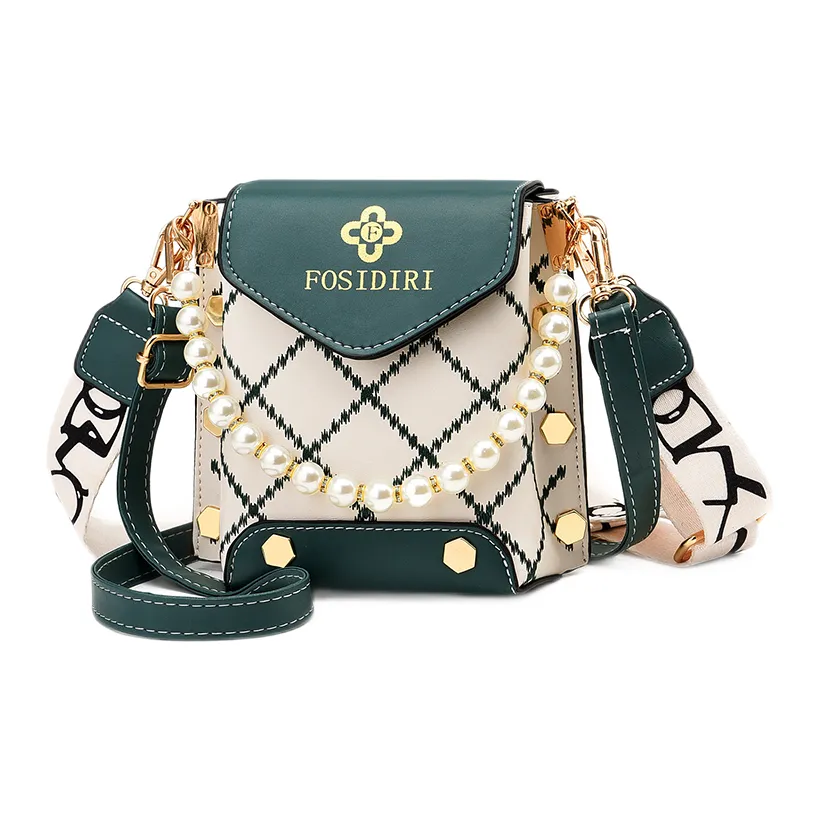 Weymond ПУ (полиуретан) Сумка через плечо с чехлом для телефона стандартная женская черный зеленый экрю розовый