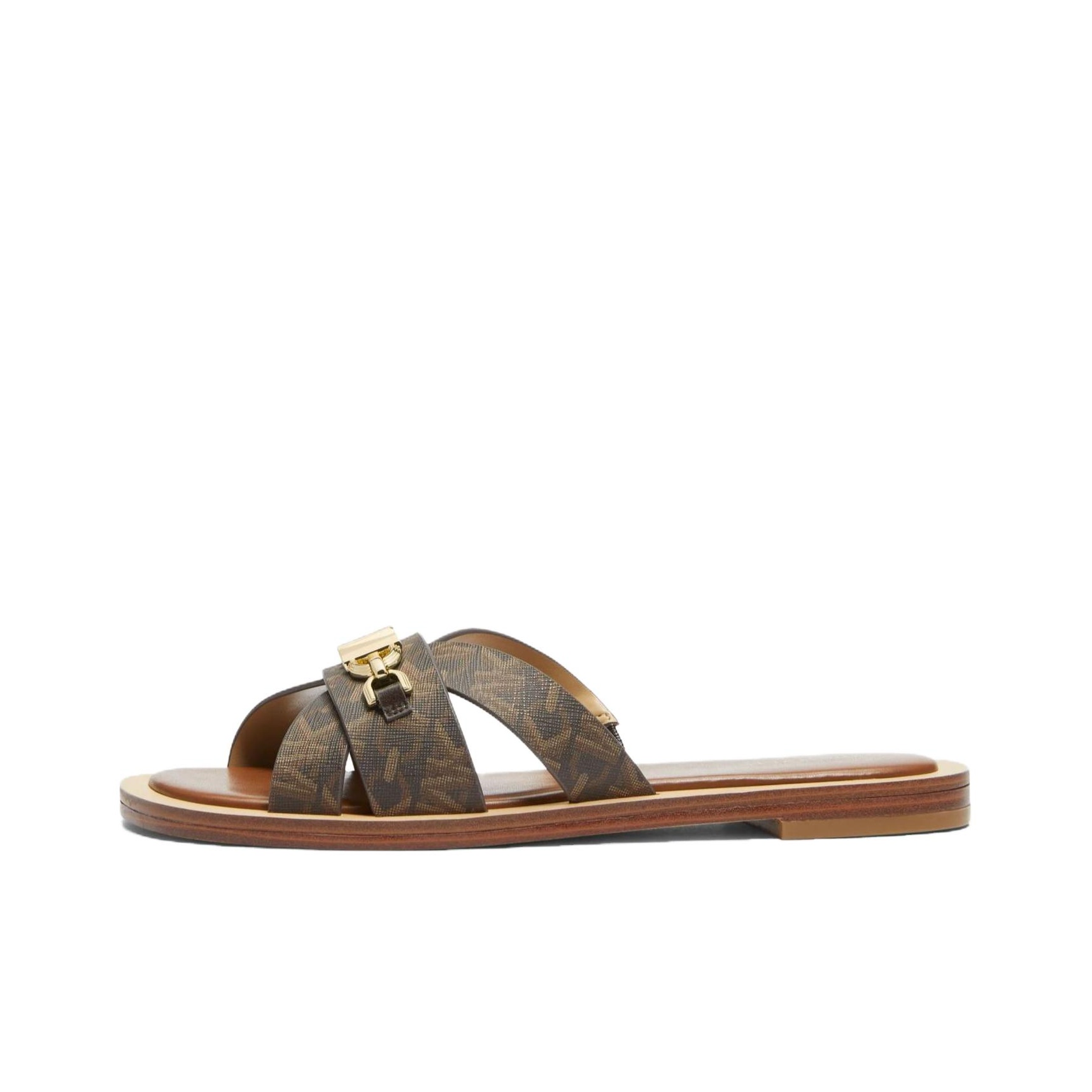 Step Up Your Style: The Best Michael Kors Carla Leather Platform greysheen  Sandals for 2024