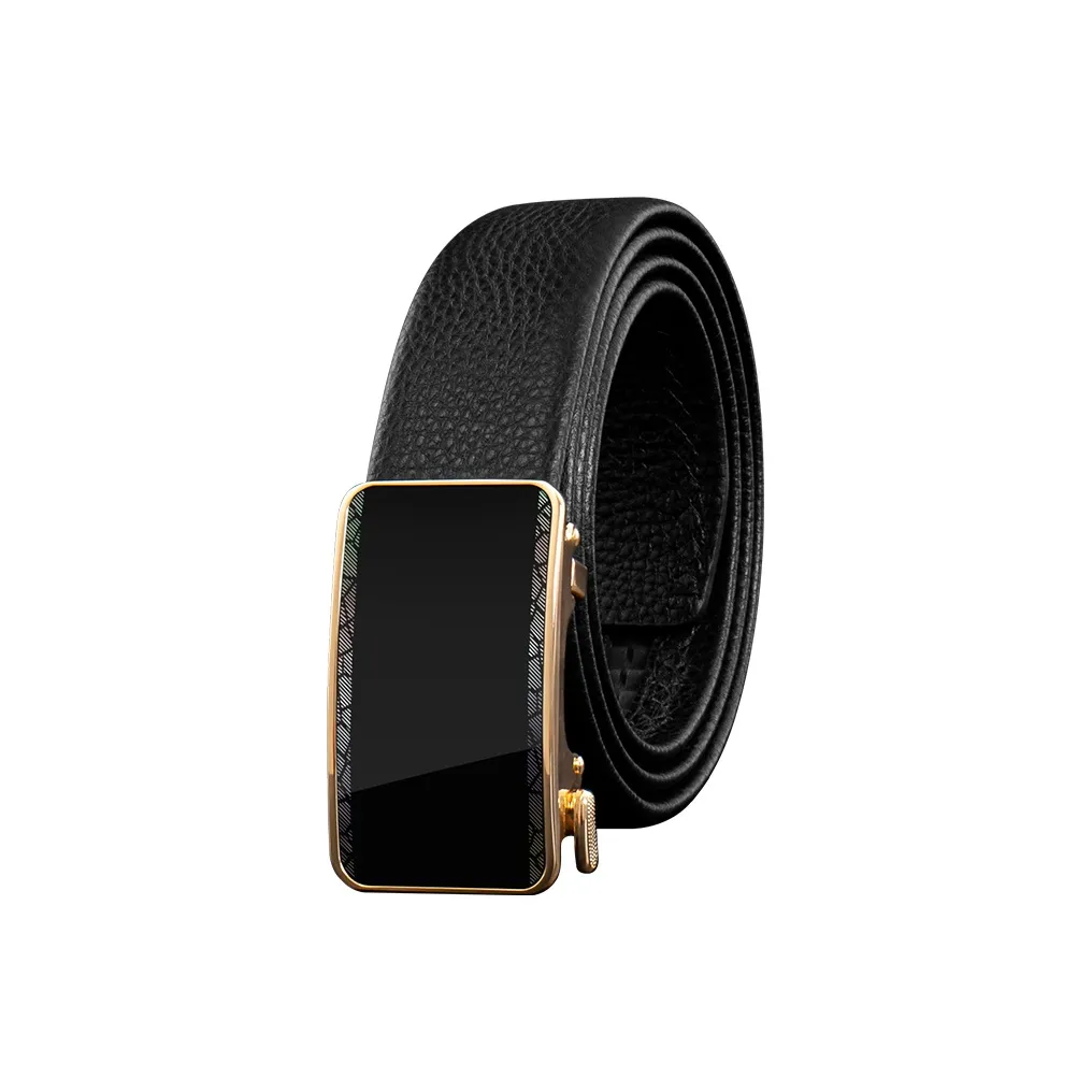 LUCKY LION Глянцевый Юность Бизнес Автоматическая Застежка Кожаные Ремни Мужской Ширина 3,5CM