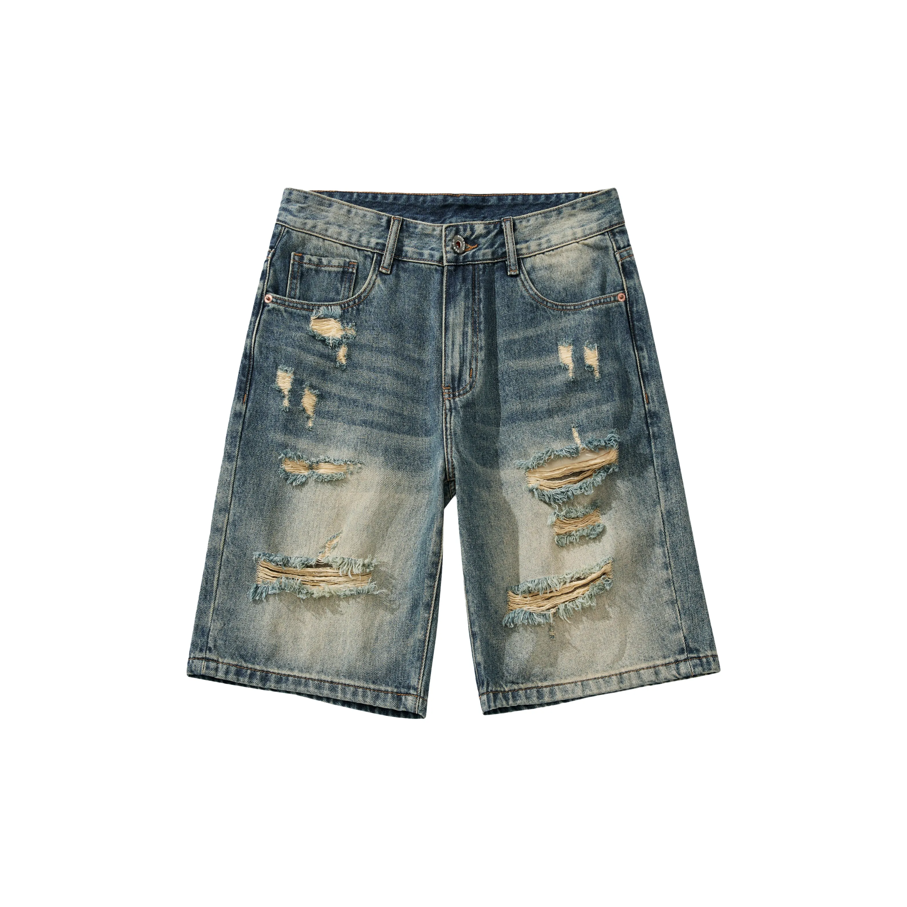 Maserati Denim Shorts Unisex Blue