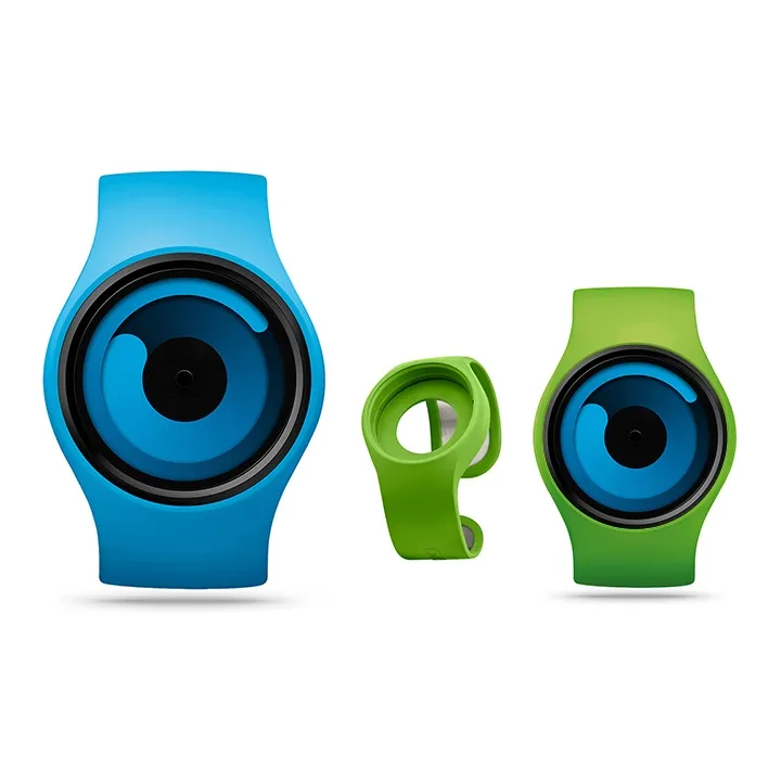 ZIIIRO Zero Gravity Collection Кварцевый механизм Унисекс Часы Синий циферблат Корпус из нержавеющей стали