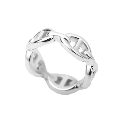 HERMES 925 Sterling Silver Rings Women's Silver