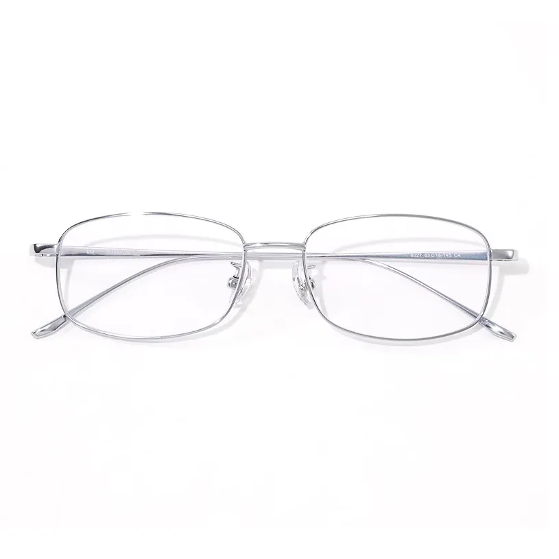 RUOYUN Чистый титан Прямоугольные Оправы для очков Женские Серебряные Узкие Рамки для Тонкого Лица