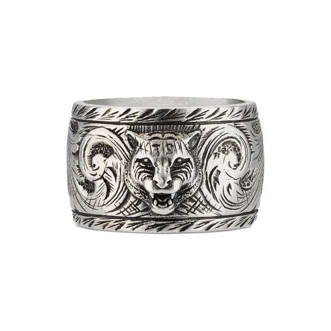 GUCCI 925 Sterling Silver Rings Unisex Silver