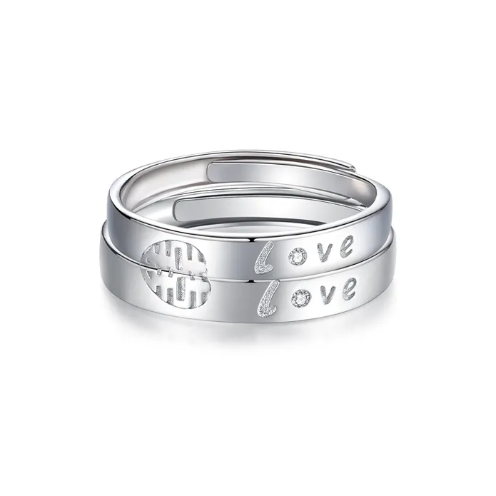 Love Link 999 Fine Silver Rings Unisex