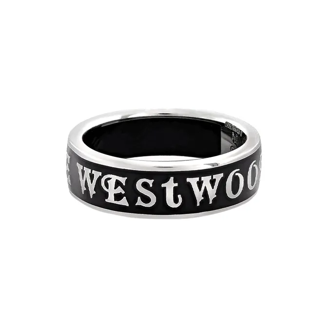 Vivienne Westwood Recycled Silver Rings Unisex Black