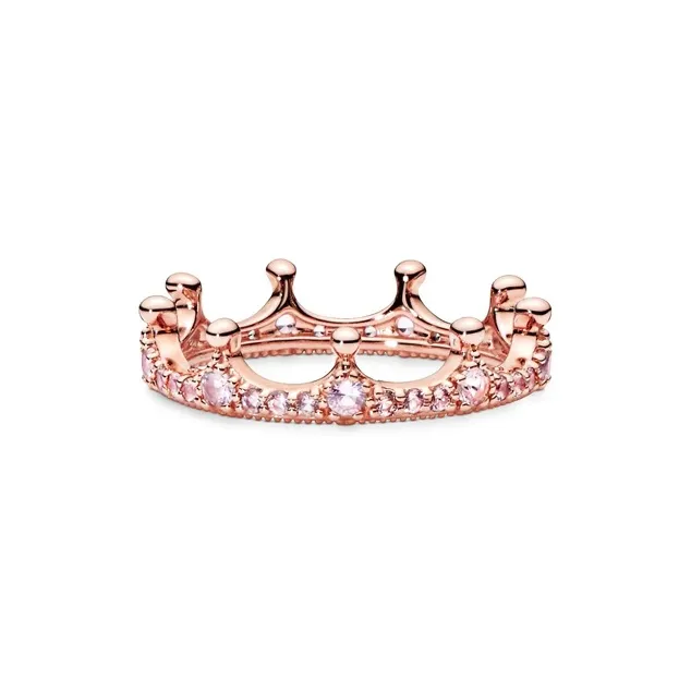 Pandora Copper Silver Alloy Rings Women's Rose Gold/Pink