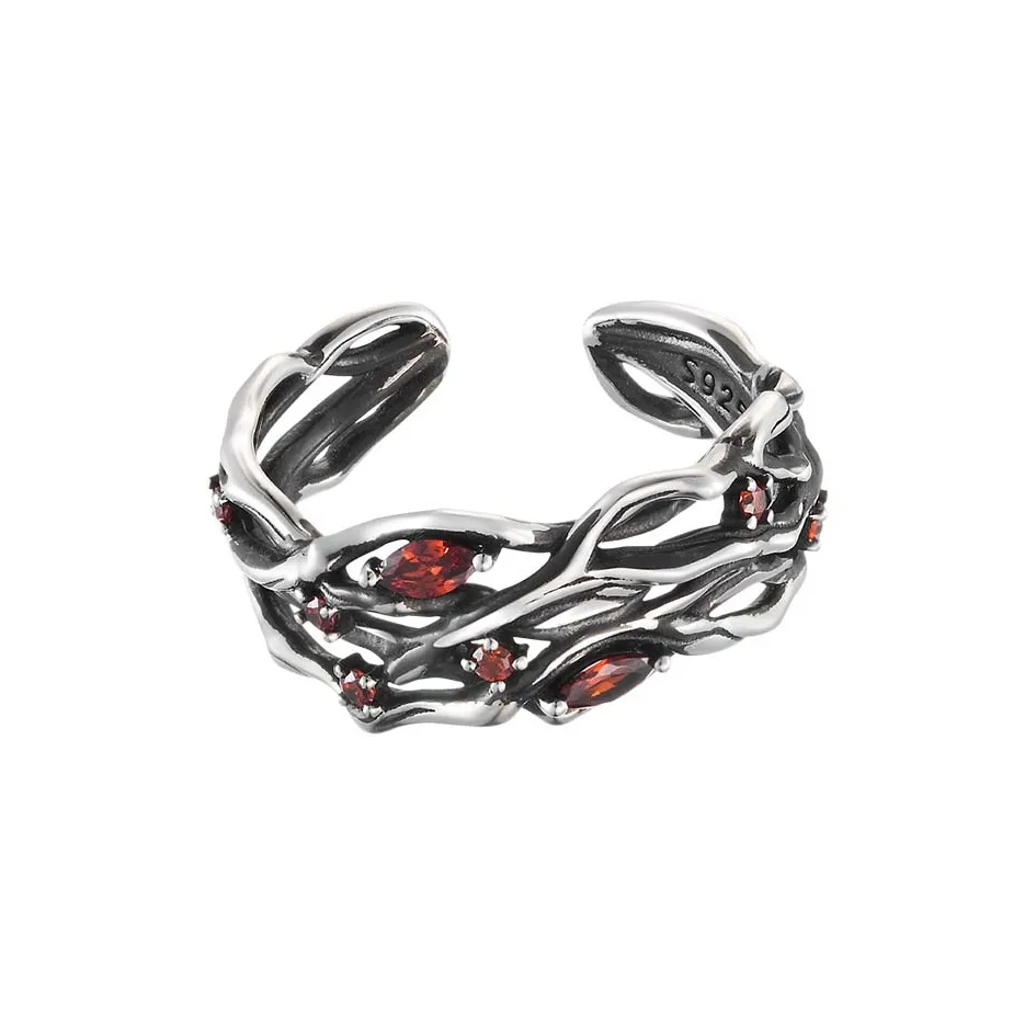 ROCK&RIDE 925 Silver Set With Precious Stones Rings Women's