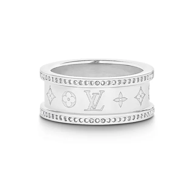 LOUIS VUITTON Metal Rings Men's Silver
