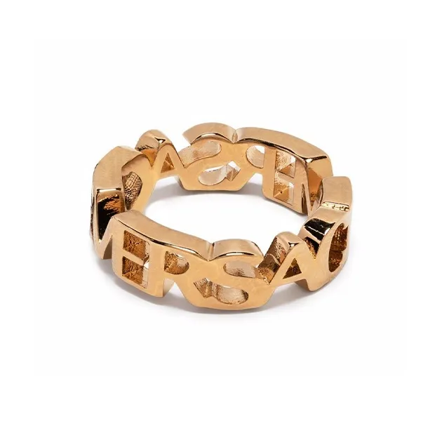 VERSACE Logo Lettering Shiny Ring