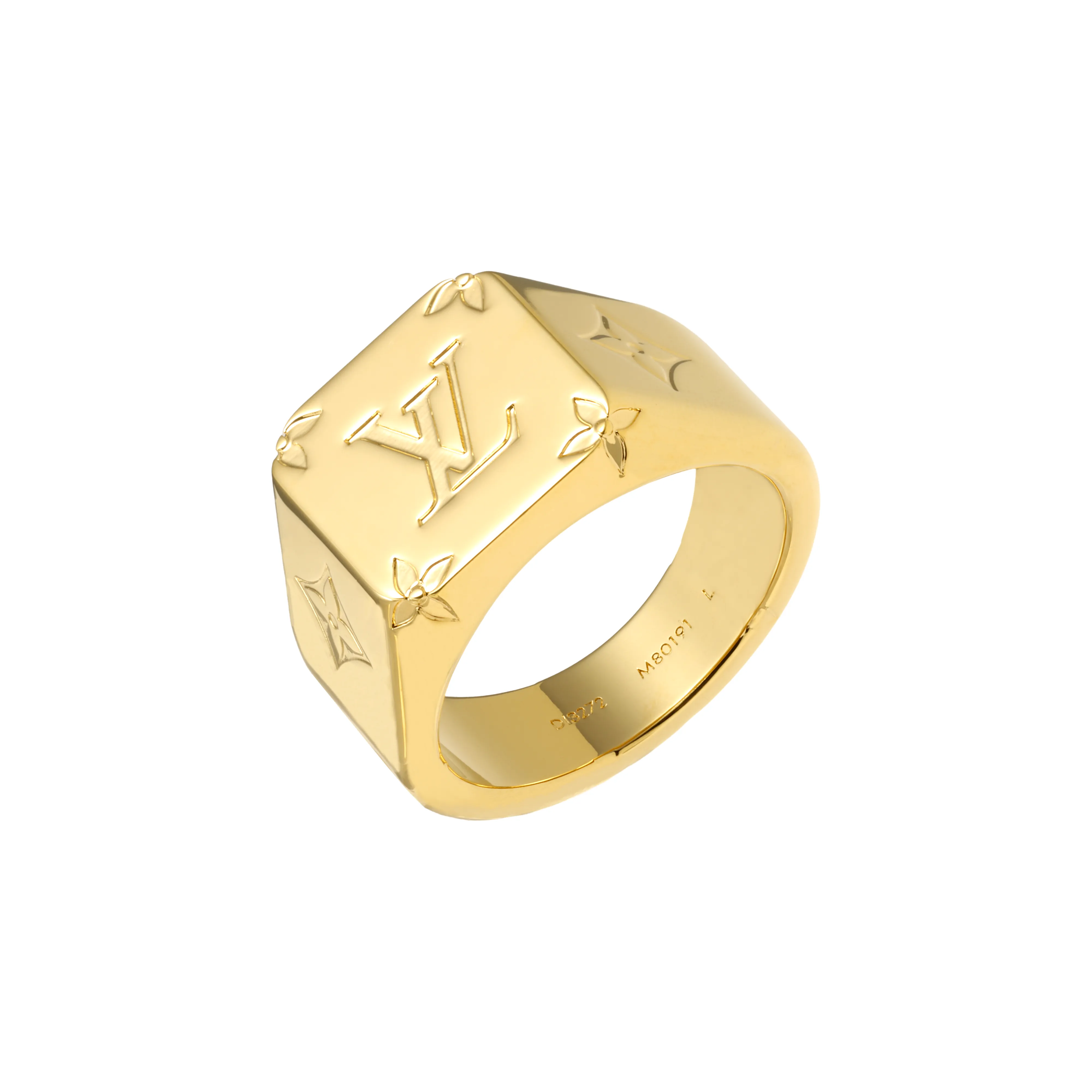 LOUIS VUITTON Monogram Signet Ring