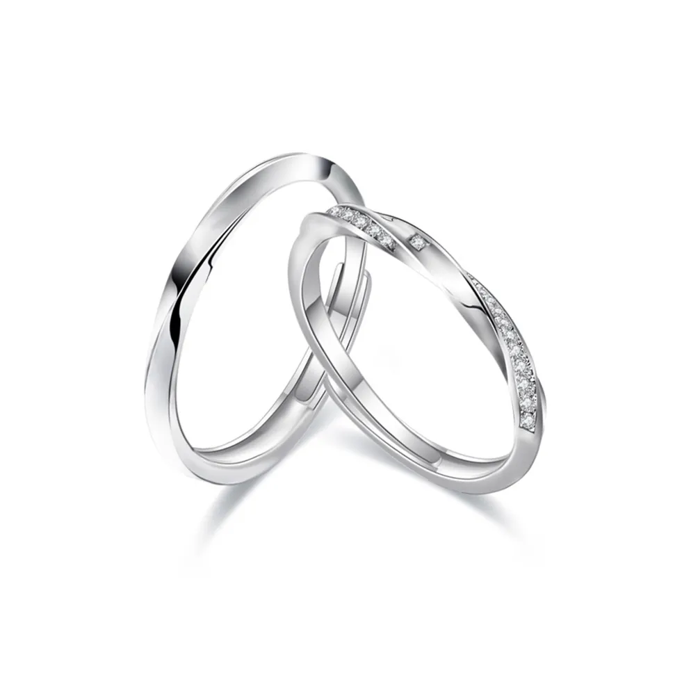 RINGLOVE Zircon Rings Unisex Silver
