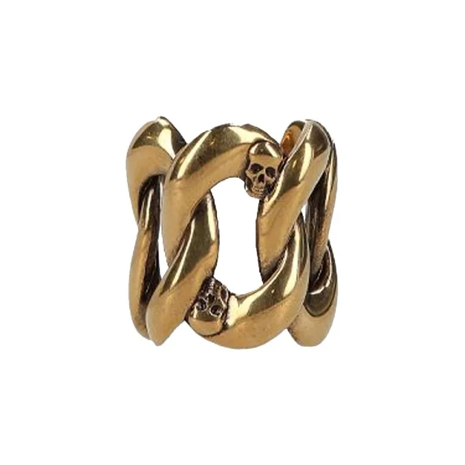Alexander McQueen Латунь Кольца Унисекс Античное Золото