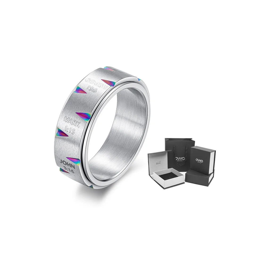 OWO Кольца из титанового стального сплава для мужчин