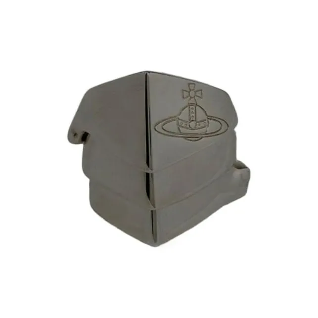 Vivienne Westwood 925 Sterling Silver Rings Unisex Gunmetal Gray