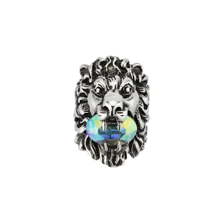 GUCCI Vintage Web Palladium Plated Rings Unisex Palladium Gold